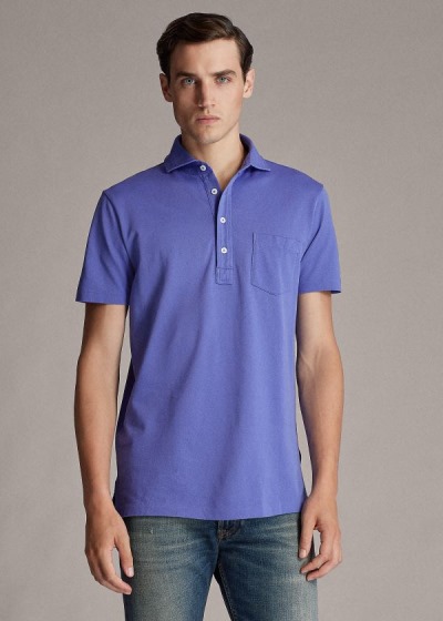 Ralph Lauren Washed Piqué Polo Shirt Herre Danmark (GOMDC8530)